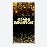 Lofaris Glitter Gold Class Reunion Anniversary Rectangle Backdrop